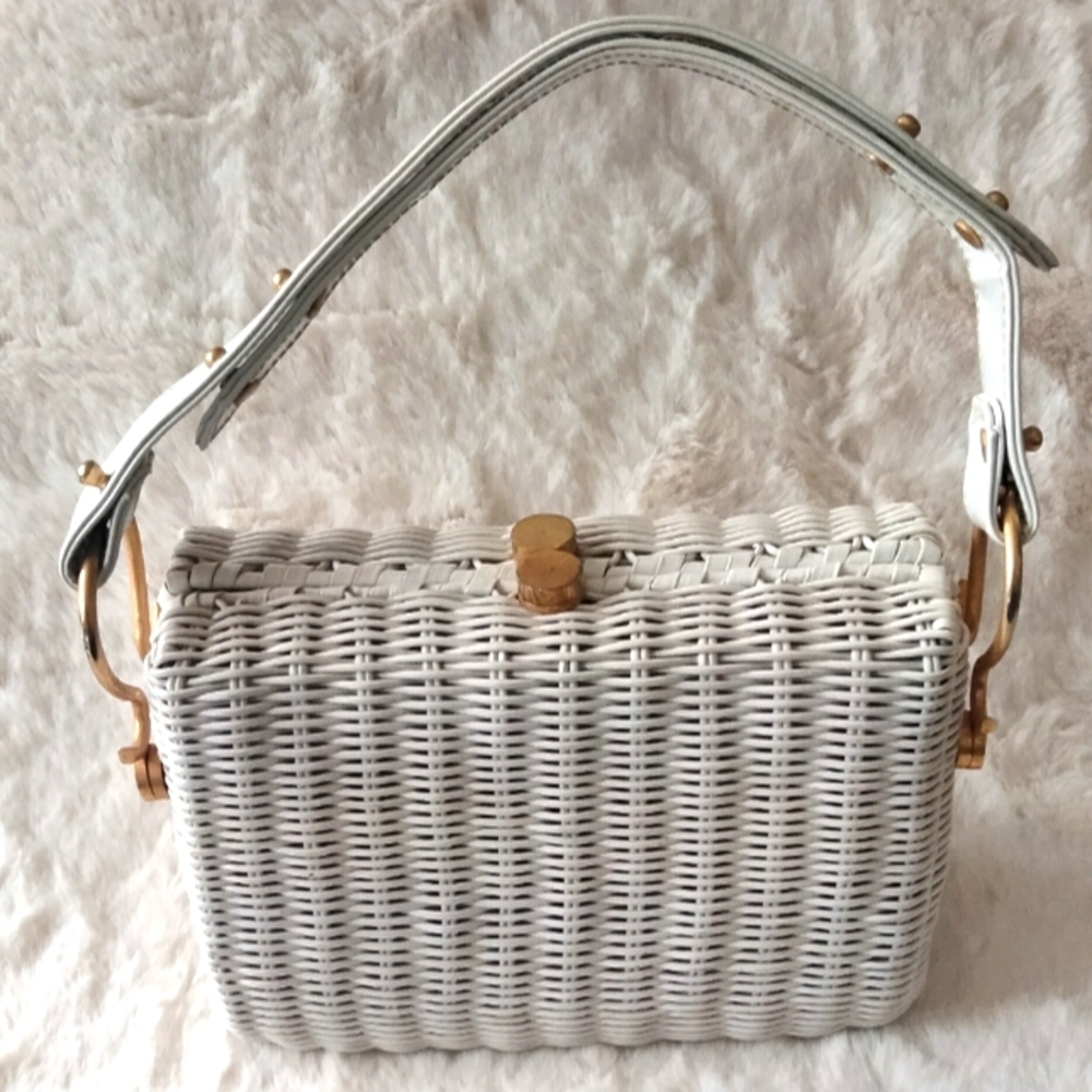 Vintage 1960's Lesco Lona Wicker Style Purse